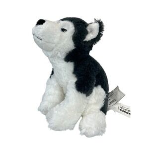 IKEA LIVLIG Husky Dog 10" Plush Stuffed Animal Black White